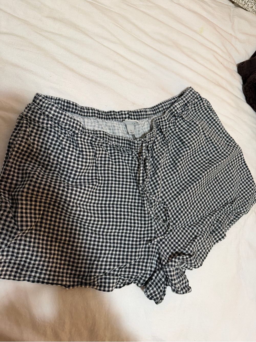 a new day Black & White Gingham High Waist Shorts